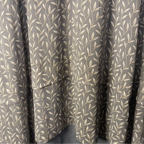 Madewell Grey Willow Leaf Print Sleeveless Sack Midi Dress Frilly Fairy Size 00 - Picture 6 of 16